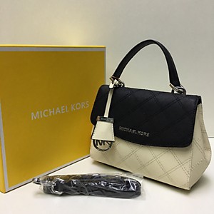 Женская двухцветная сумка MICHAEL KORS Ava Tote Saffiano Leather Crossbody из натуральной кожи