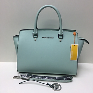 Женская мятная сумка MICHAEL KORS Selma из натуральной кожи